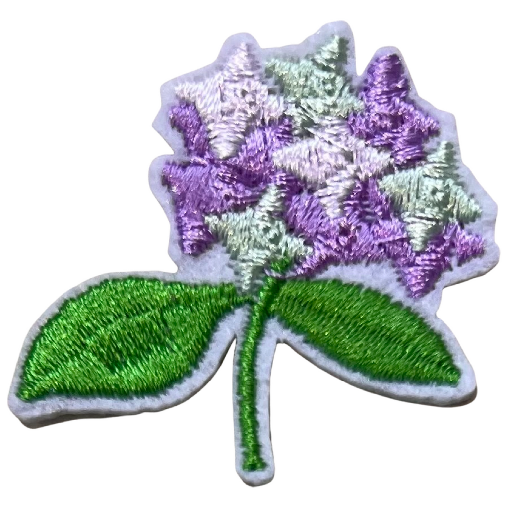 Hortensia Bloem Strijk Embleem Patch