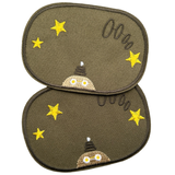 Knie Elleboog Strijk Stukken UFO Sterren Patch set Legergroen