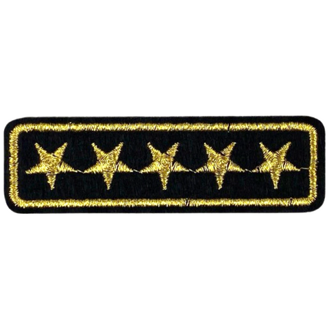 Military Vijf Rangsterren Strijk Embleem Patch