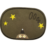 Knie Elleboog Strijk Stukken UFO Sterren Patch set Legergroen