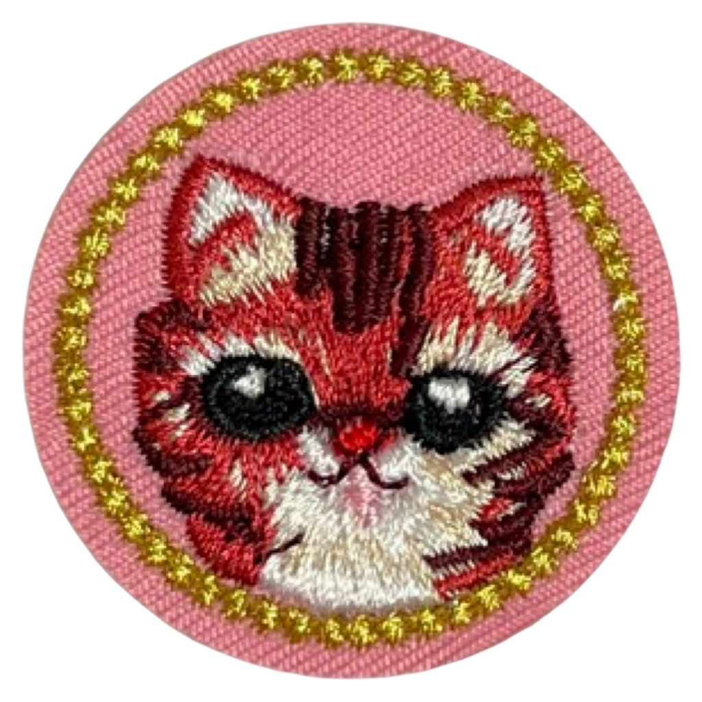 Poes Poesje Kitten Strijk Embleem Patch Roze