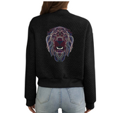 Leeuw Strijk Embleem Patch XXL op de rugzijde van een zwart vest jasje