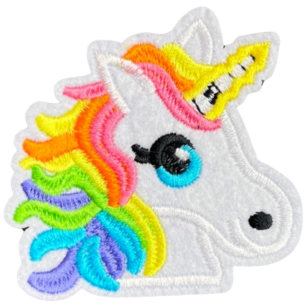 Eenhoorn Strijk Embleem Patch Regenboog Manen