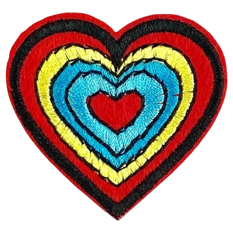 Hartje Flower Power Strijk Embleem Patch
