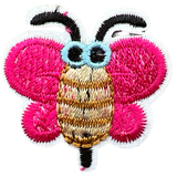 Bij Bijen Bijtje Strijk Embleem Patch Roze
