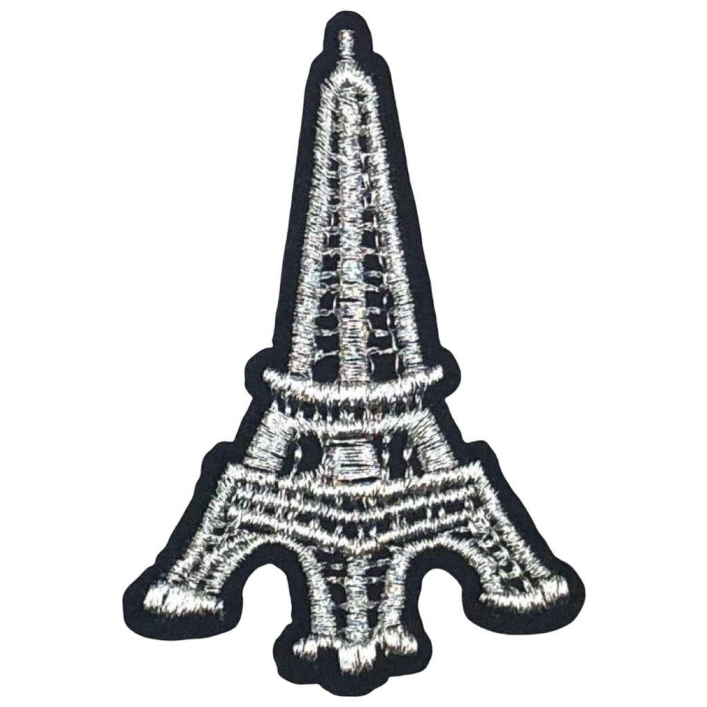 Eiffeltoren Parijs Paris Strijk Embleem Patch Zilver