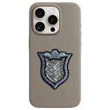 Embleem Stras Strijk Embleem Patch op een telefoonhoesje