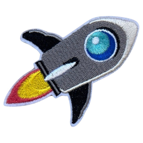 Raket Met Vlammetje Strijk Embleem Patch