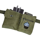 IJsje IJsco paillette Strijk Embleem Patch op een klein groen tasje
