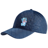 Poes Kat Poesje Strijk Embleem Patch Lichtblauw op een blauwe cap