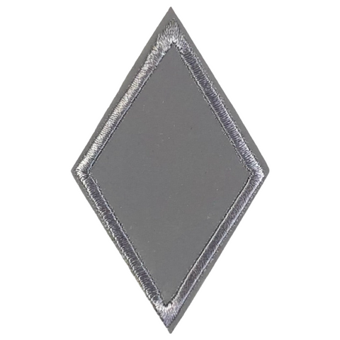 Reflecterende Ruitvormige Grijs Strijk Embleem Patch