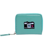 Fototoestel Camera Strijk Embleem Patch o peen blauwe portemonnee