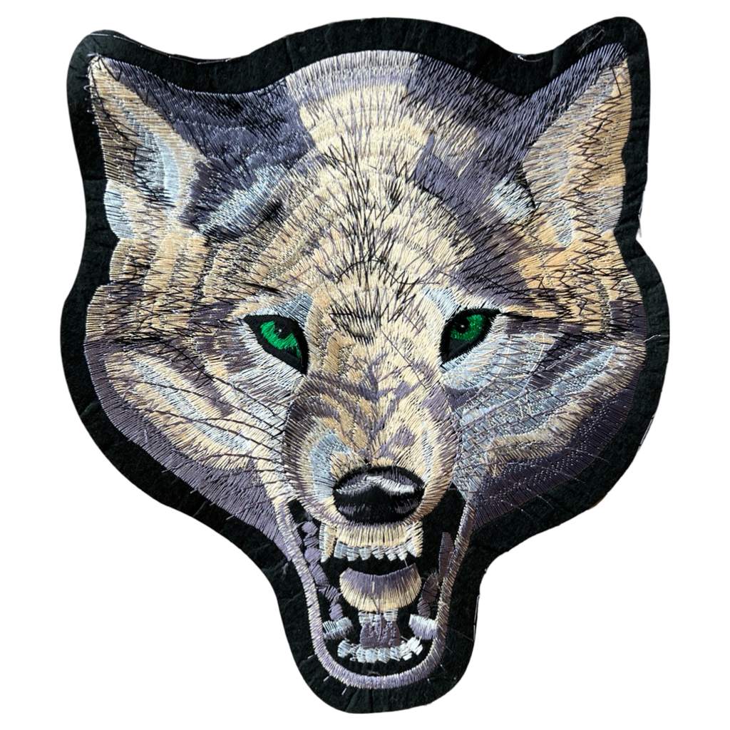 Wolf Groen Ogen XXL StrijkEmbleem Patch