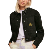 Anker Marine Embleem Strijk Patch op een zwart spijkerjasje