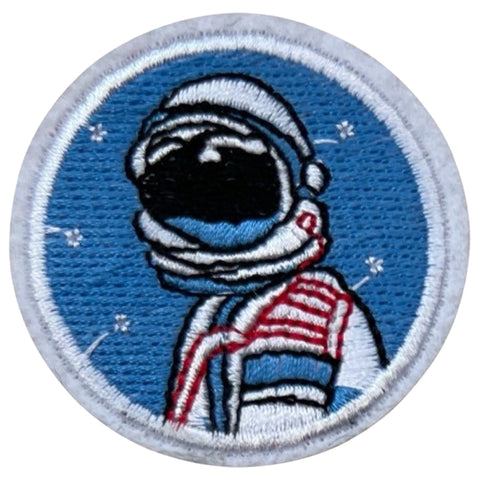 Astronaut Strijk Embleem Patch Rond