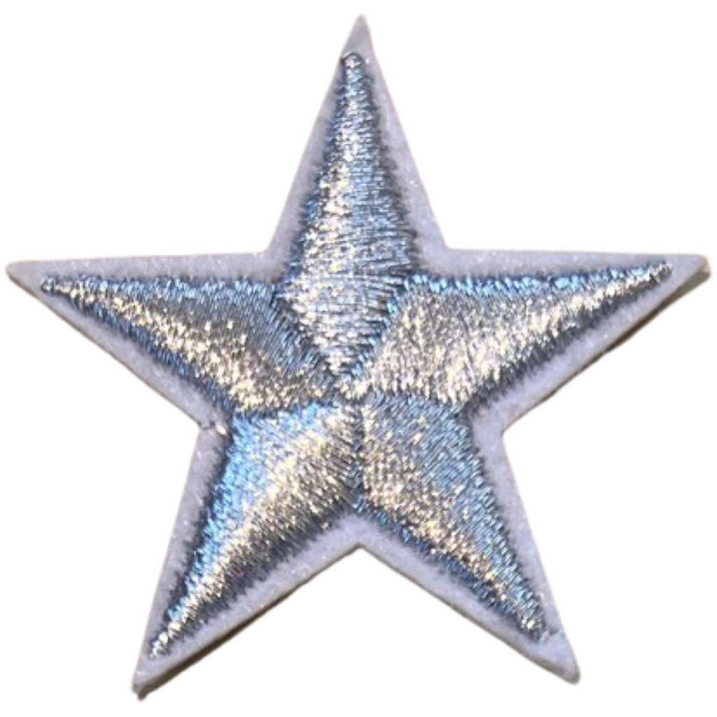 Ster Sterretje Zilver Strijk Embleem Patch