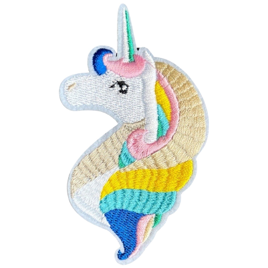 Eenhoorn Gekleurde Manen Strijk Patch Embleem