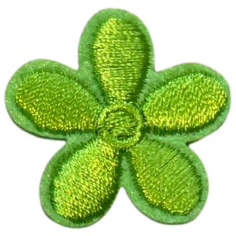 Bloem Bloemetje Strijk Embleem Patch Groen