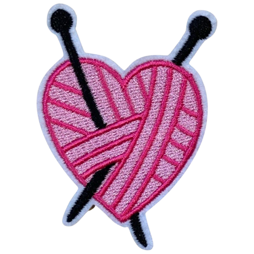 Hart Hartje Breipennen Strijk Embleem Patch
