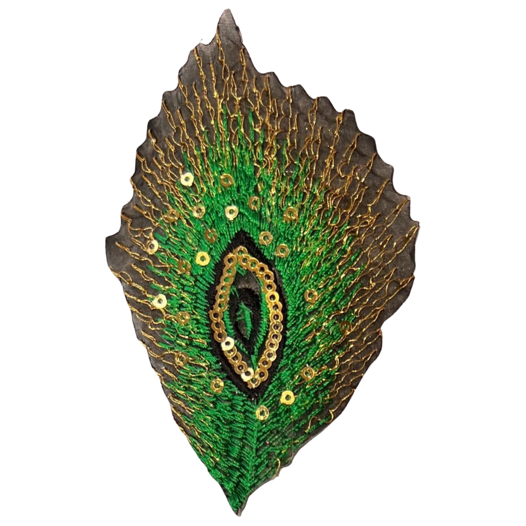 Pauw Pauwen Veer Strijk Embleem Patch Groen