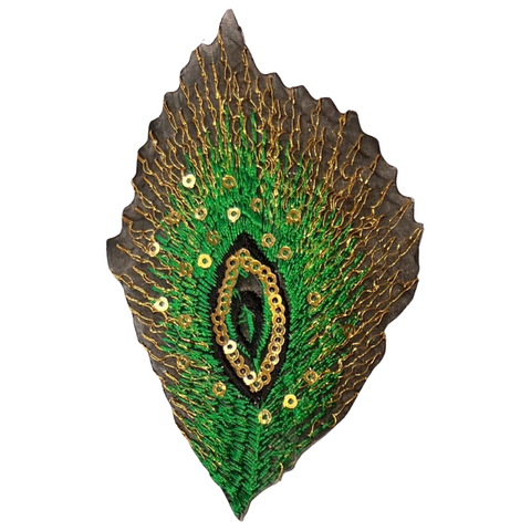 Pauw Pauwen Veer Strijk Embleem Patch Groen