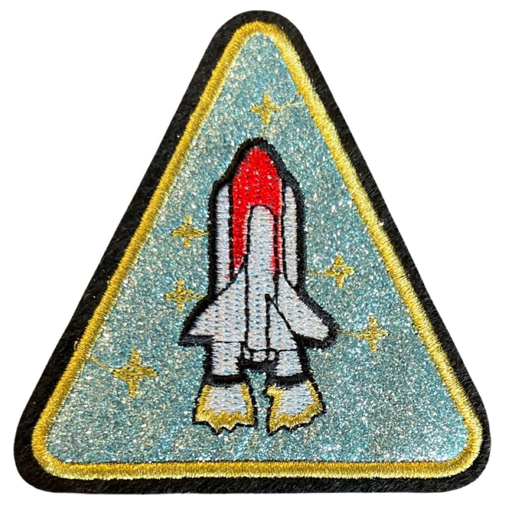 Space Shuttle Glitter Strijk Embleem Patch