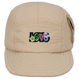 Flower Power Love Tekst Op Naai Fashion Part Patch op eenbeige cap