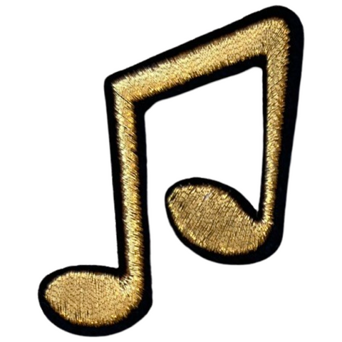 Muzieknoot Strijk Embleem Patch
