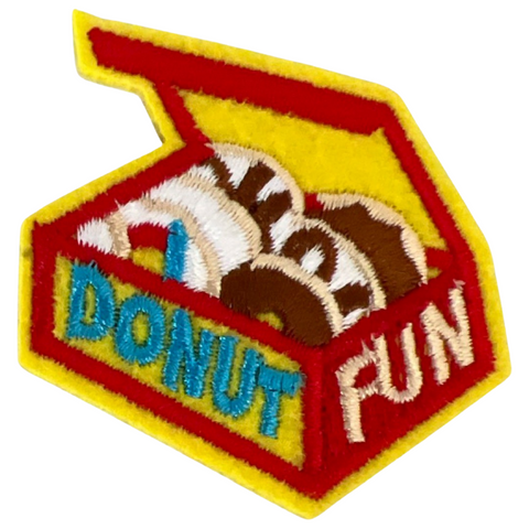 Donut Fun Doos Strijk Embleem Patch