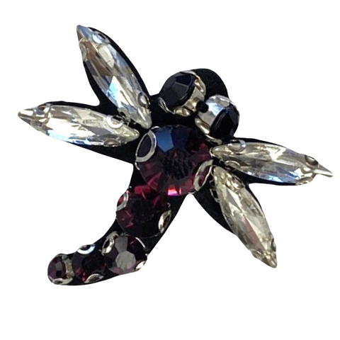 Vlieg Insect Bij Strass Op Naai Fashion Part
