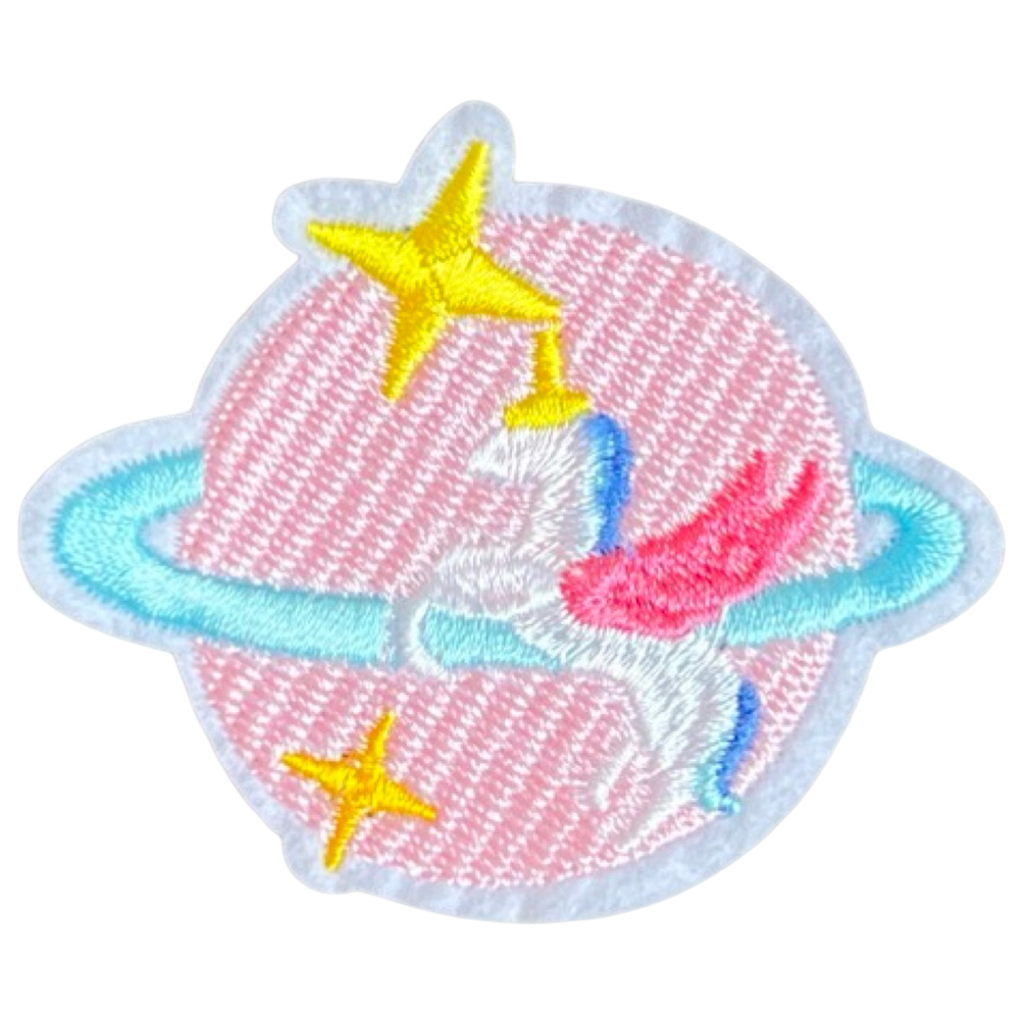 Planeet Eenhoorn Strijk Embleem Patch