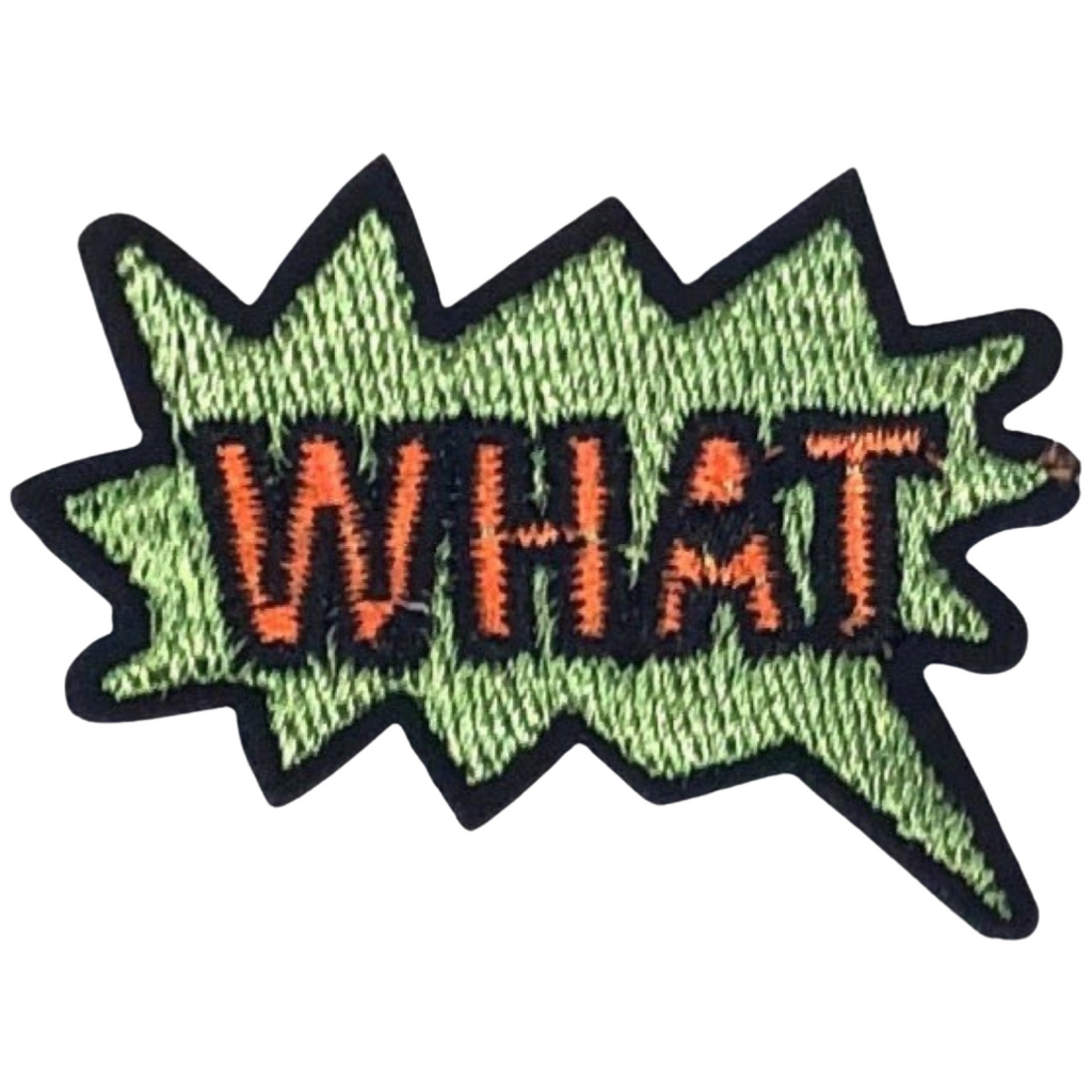 What Tekstwolkje Comic Style Strijk Embleem Patch