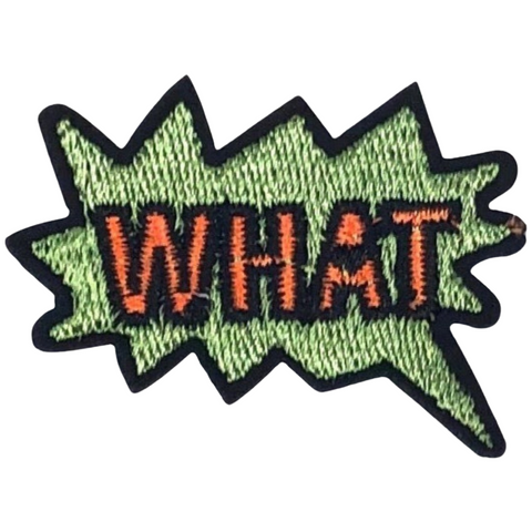 What Tekstwolkje Comic Style Strijk Embleem Patch