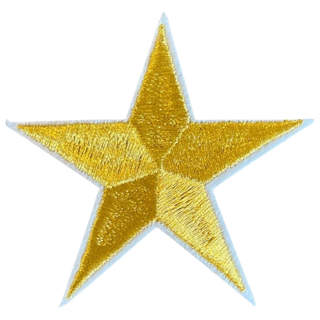 Ster Goud Strijk Embleem Patch