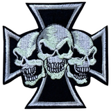 Skull Schedel Kruis Strijk Embleem Patch