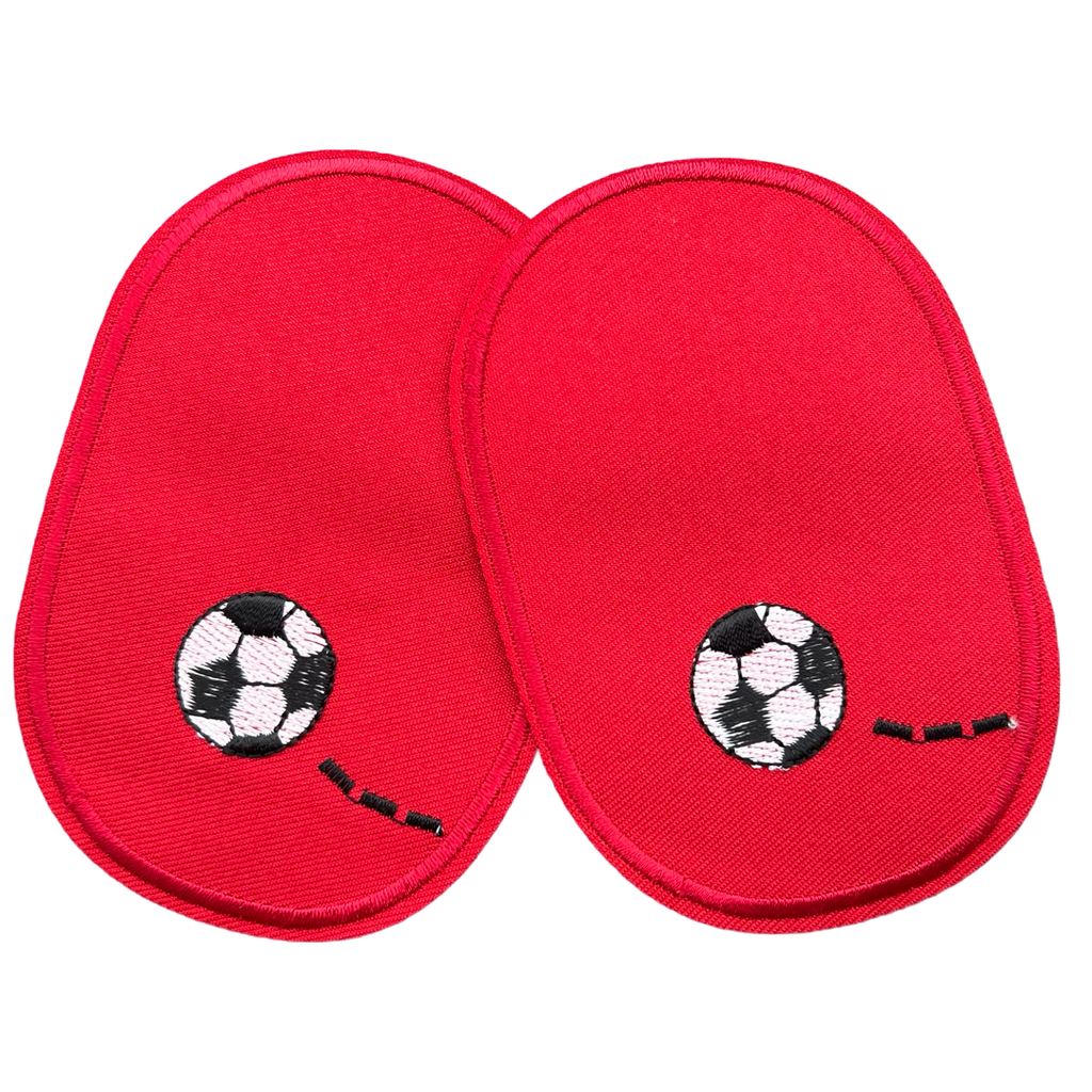 Knie Elleboog Strijk Stukken Patch Set Voetbal Rood