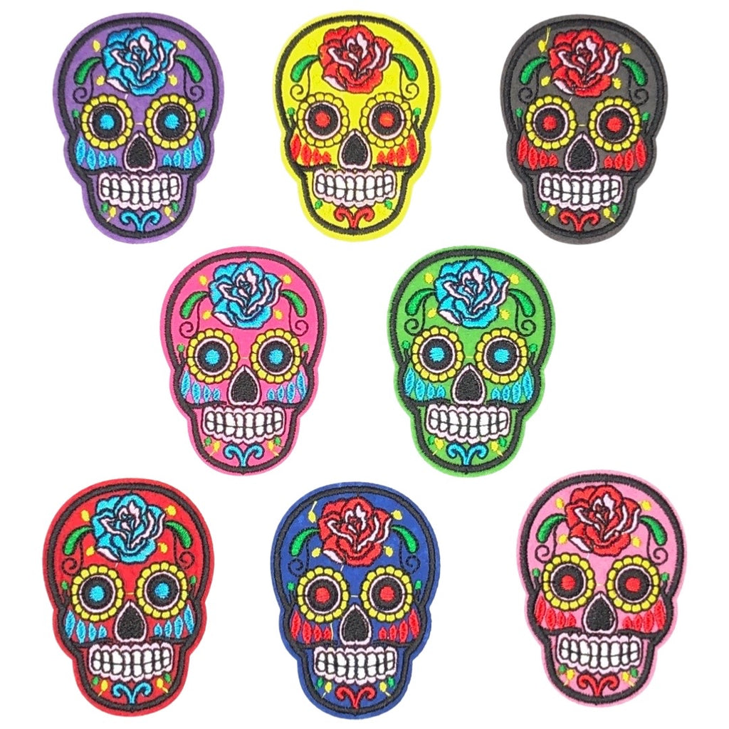Sugar Skull Strijk Embleem Patch Set