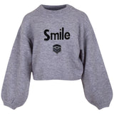 Military Rang Strepen Strass Strijk Embleem Patch samen met de smile tekst strijk patch van deze serie op een grijze sweater