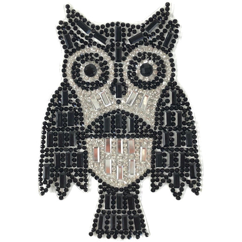 Uil Strass Strijk Embleem Patch