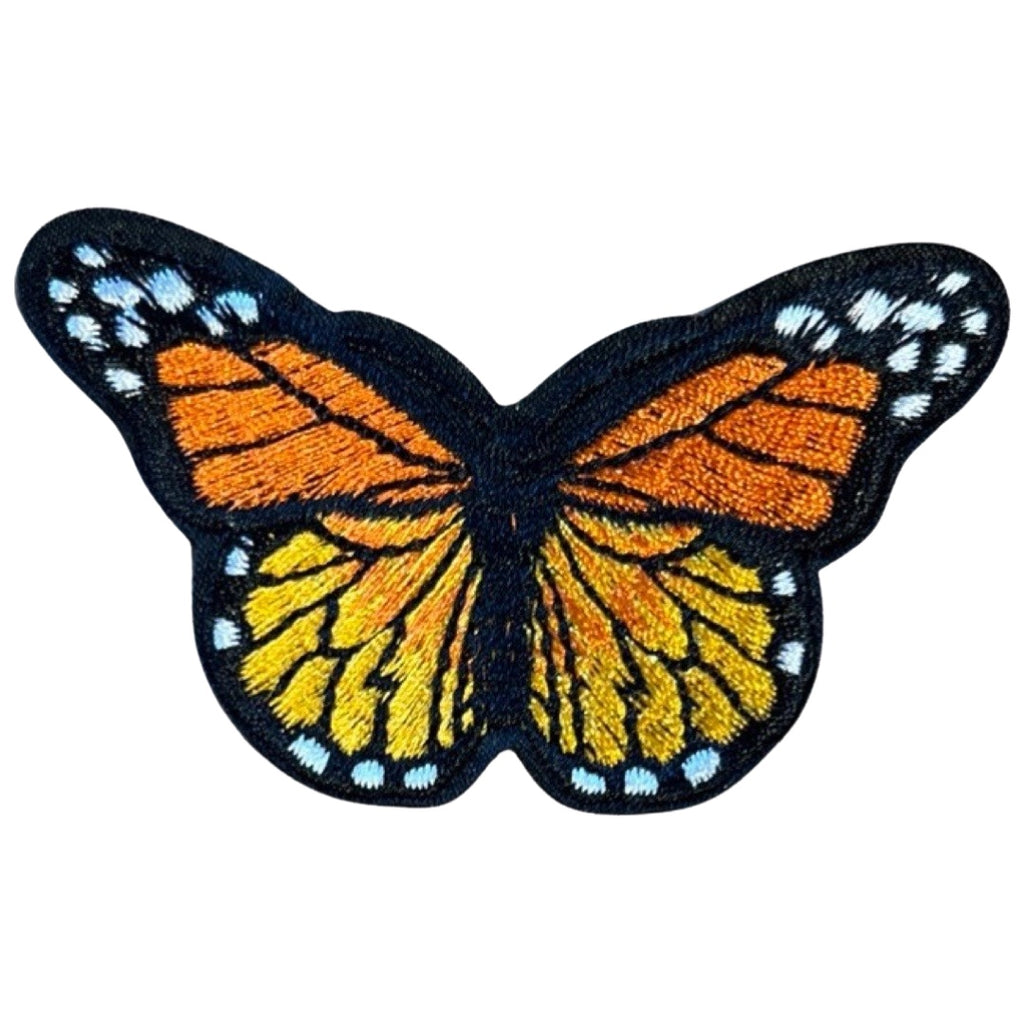 Vlinder Strijk Embleem Patch Oranje Zwart