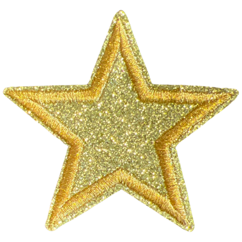 Ster Sterren Glitter Strijk Applicatie Patch Goud