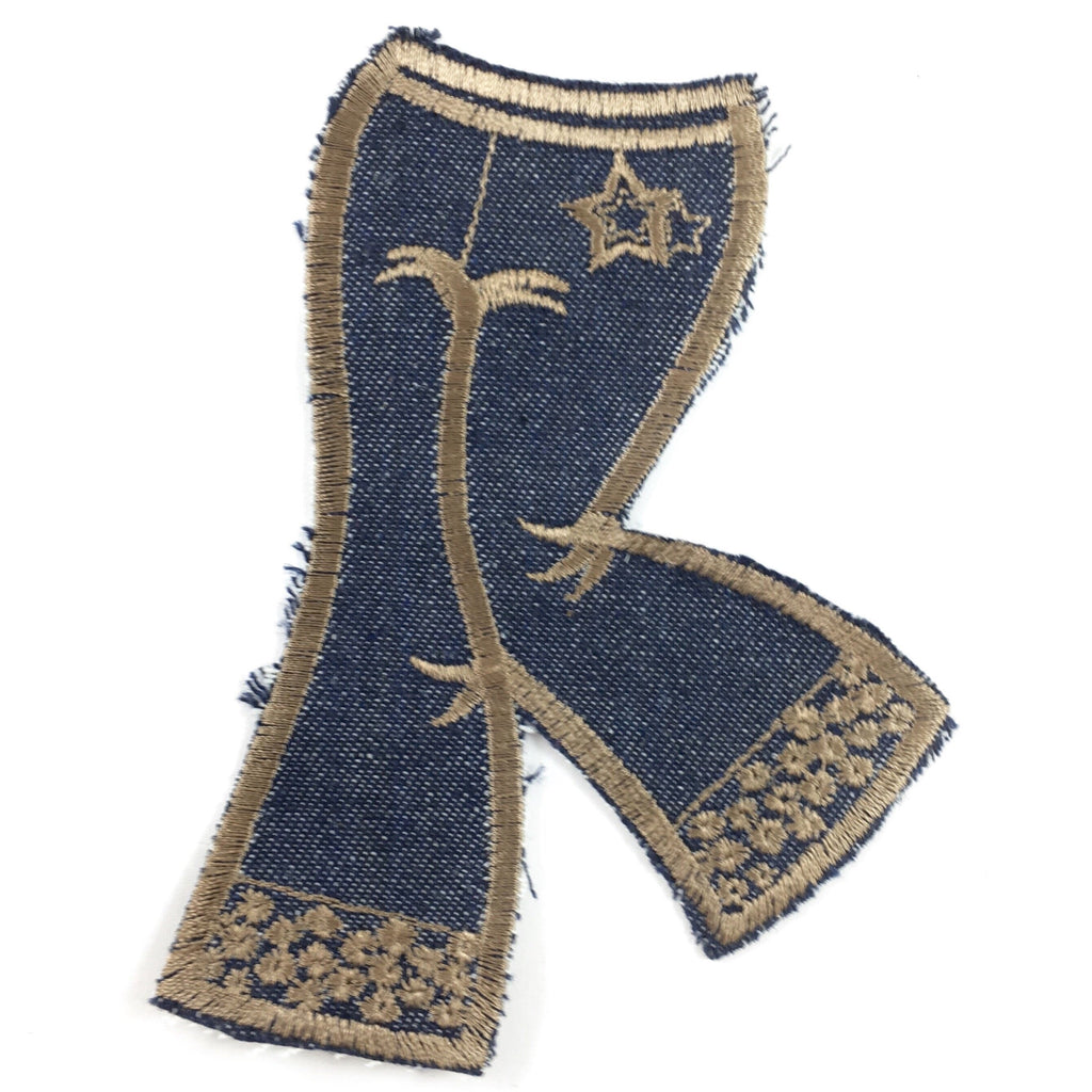 Spijkerbroek Strijk Embleem Patch Jeans Bruin