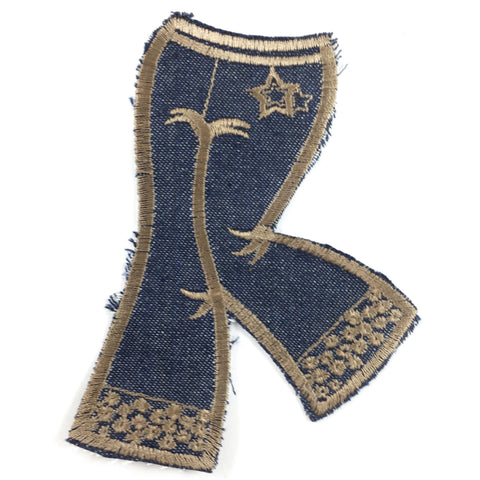 Spijkerbroek Strijk Embleem Patch Jeans Bruin