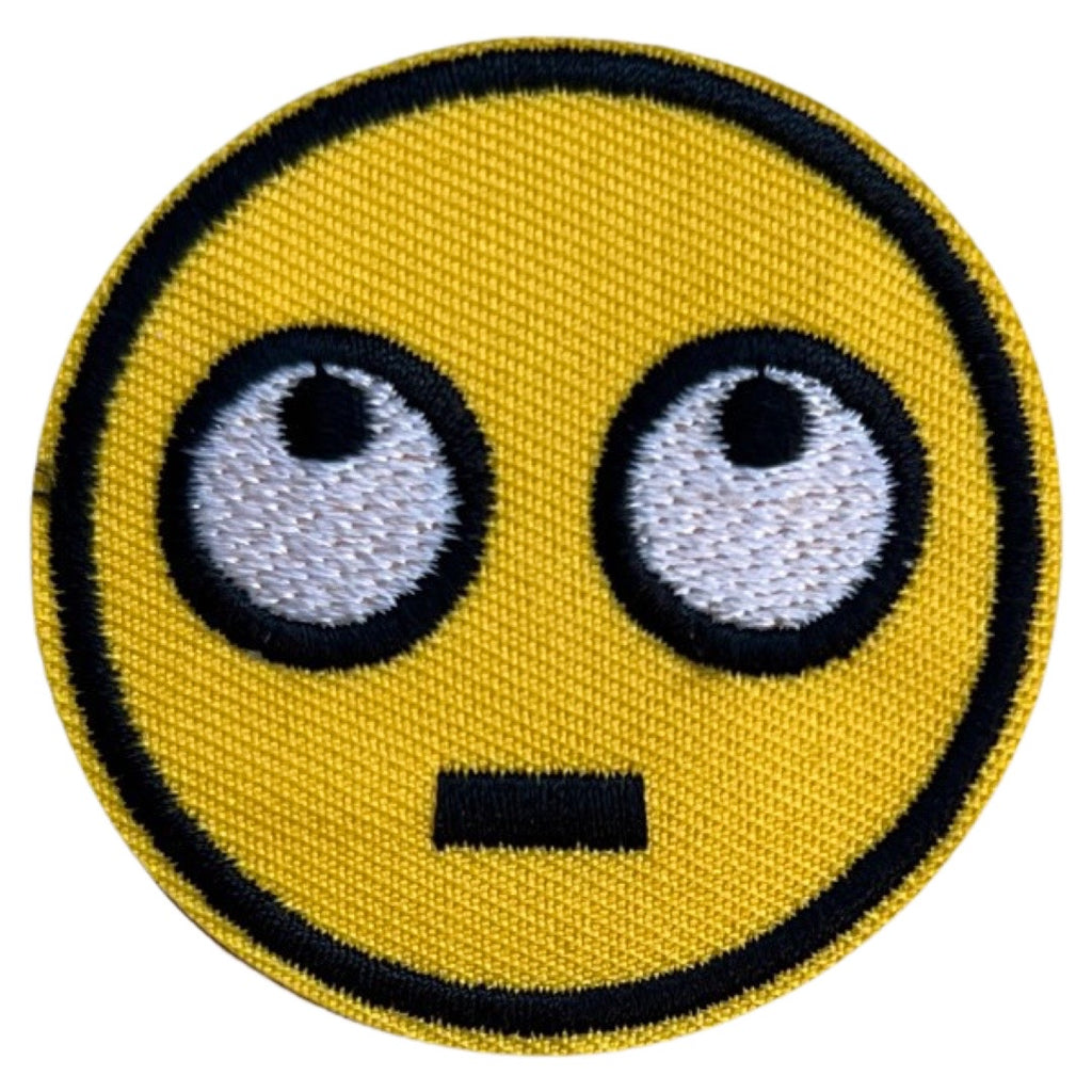 Emoji Smiley Strijk Embleem Patch Verbaasd
