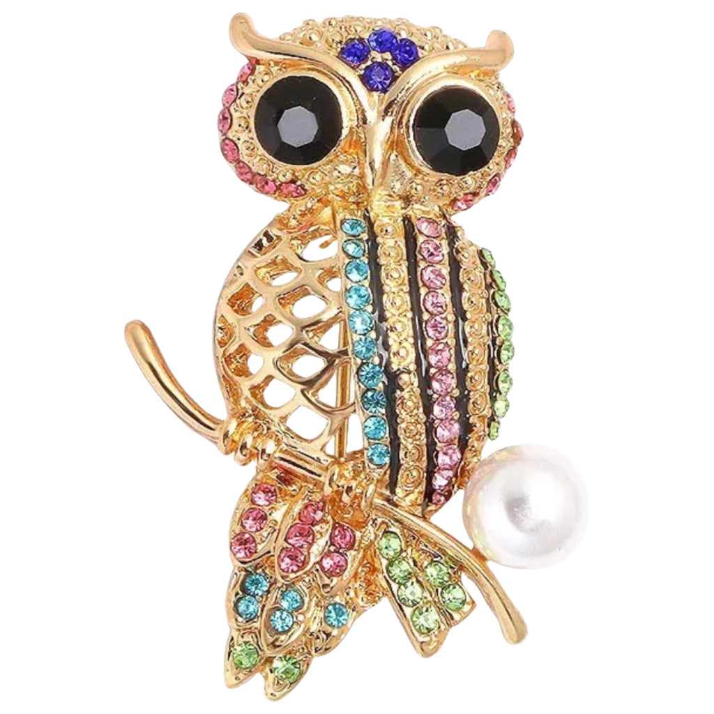 Uil Oehoe Sierspeld Broche