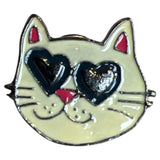 Poes Kat Emaille Pin Met Hartjes Ogen