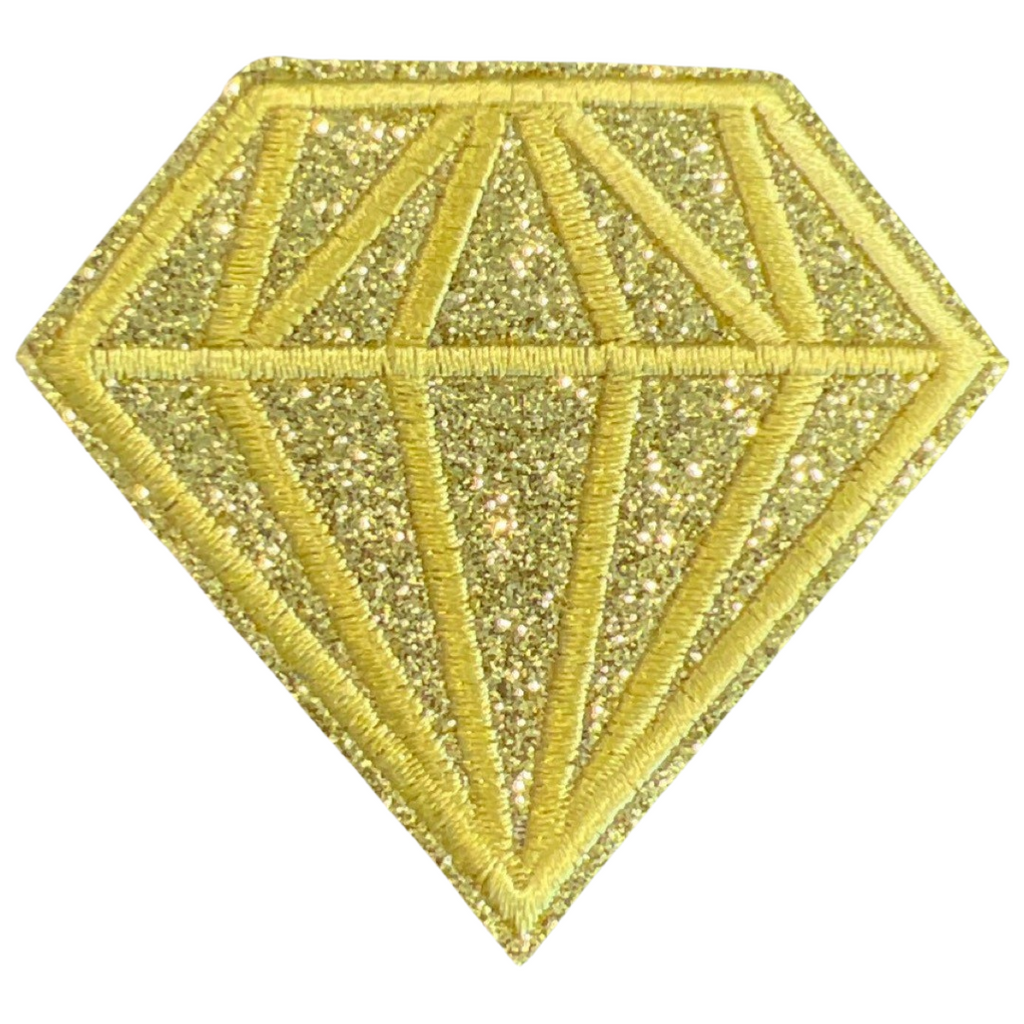 Diamant Goud Glitter Strijk Embleem Patch