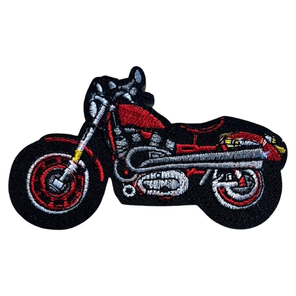Motor Brommer Bromfiets Strijk Embleem Patch Rood