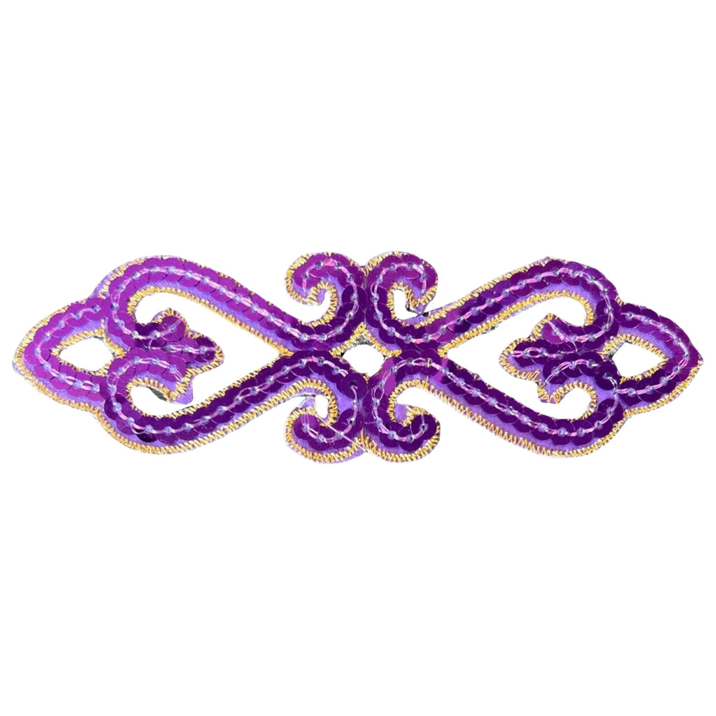 Tribal Paillette Paars Cosplay Sequins Strijk Embleem Patch