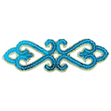 Tribal Paillette Lichtblauw Cosplay Sequins Strijk Embleem Patch